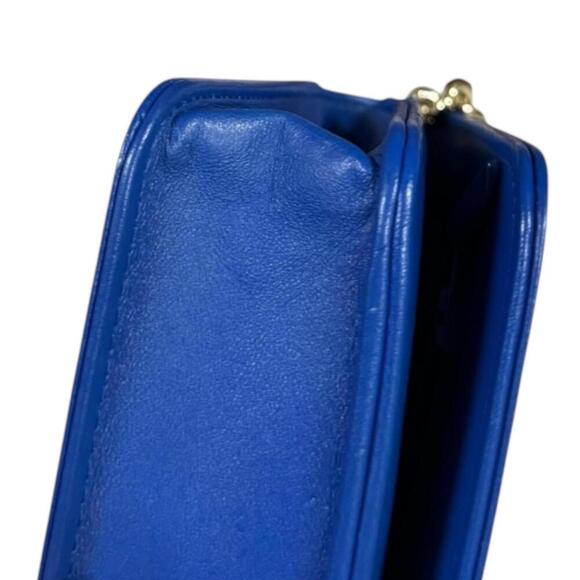 CHANEL Authentic Blue Leather Wallet